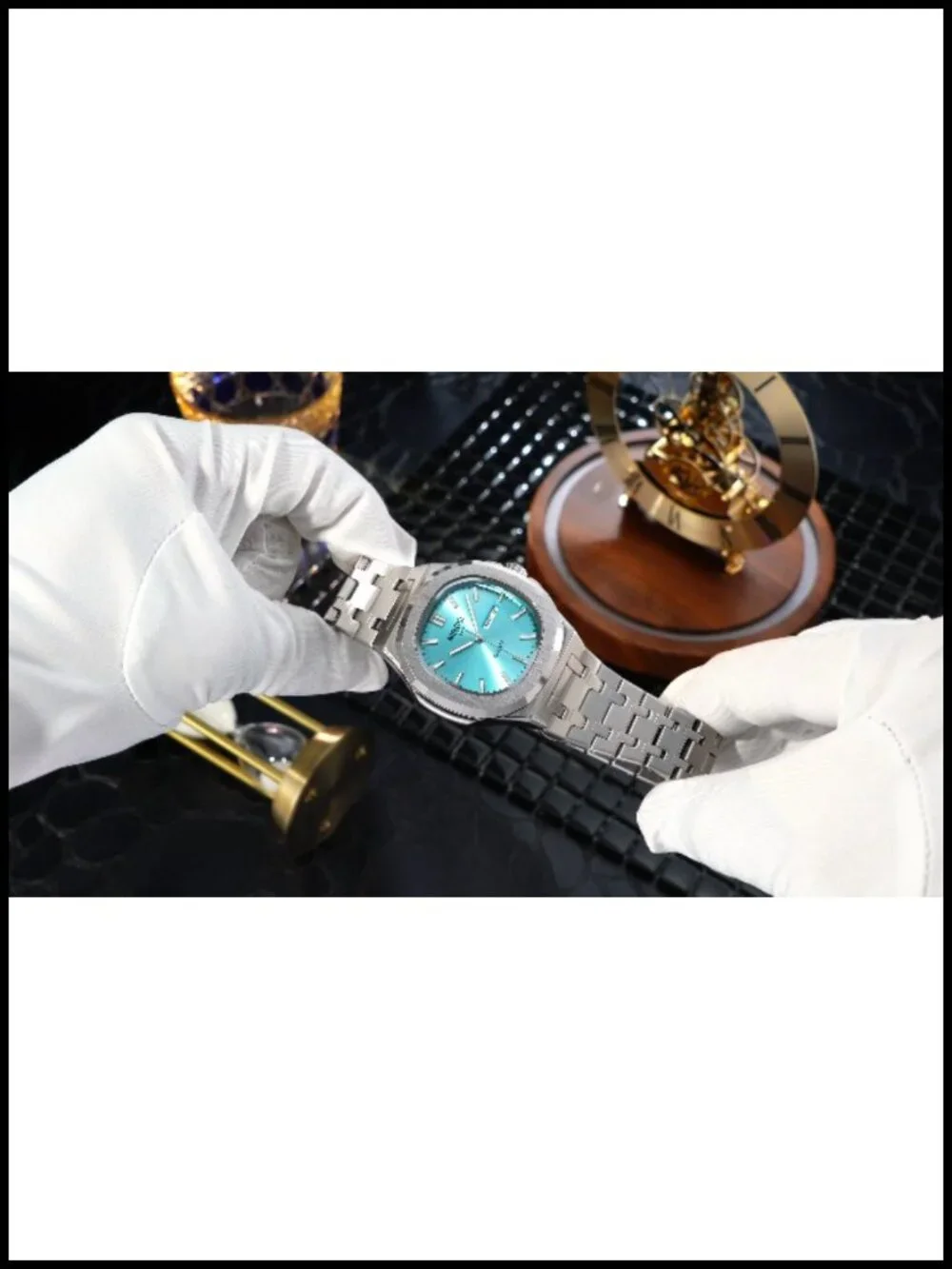 Men's Analog Quartz Watch Big Face Stainless Steel Day Date Business